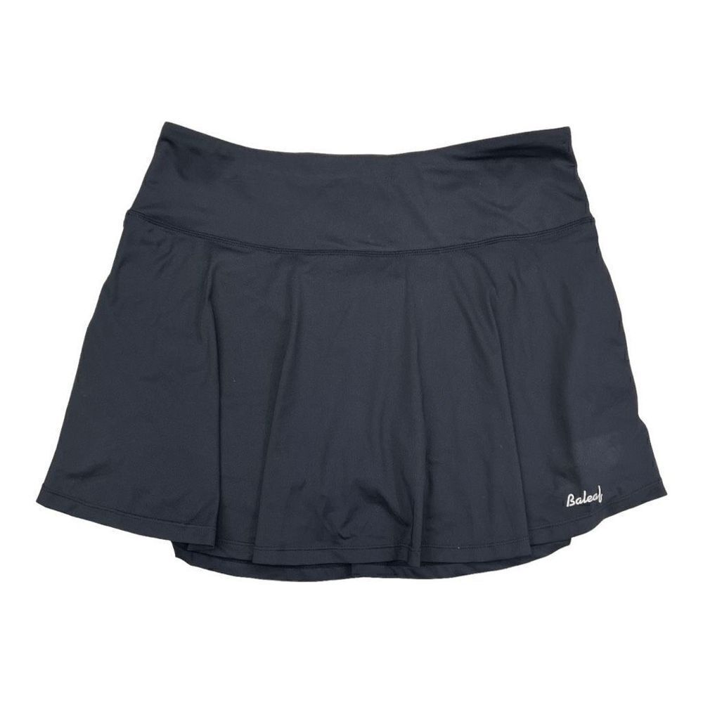 Baleaf Women's Wide Elastic Waistband Pull-On Tennis Skirt Skort Black Size 2XL